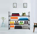 4-Tier Stainless Steel Shoe Rack Storage Organizer to Hold up to 20 Pairs of Shoes (80cm, Black)-6