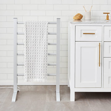 Standing Heated Towel Rail Vertical Warming Towel Rack - 0
