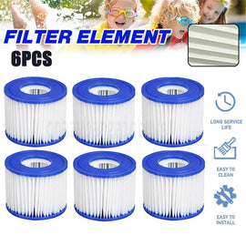 6PCS Replacement Bestway VI Filter Cartridge Inflatable Lay-Z-Spa Filters 58323