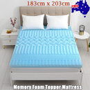 7 Zone Memory Foam Topper Mattress Toppers Cool Gel Pad Mat Medium Firm 8cm Thick 183cm x 203cm-1