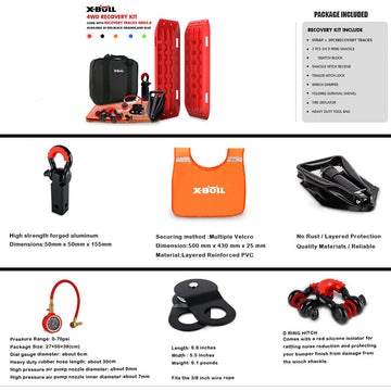 X-BULL Winch Recovery Kit Recovery tracks /Snatch Strap Off Road 4WD - 0