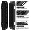 X-BULL Recovery Tracks Sand Track Mud Snow 2 pairs Gen 2.0 Accessory 4WD 4X4 - Black-2