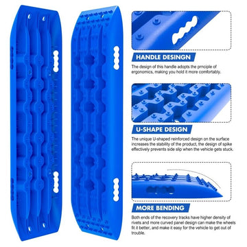 X-BULL Recovery tracks Sand tracks 2pcs Sand / Snow / Mud 10T 4WD Gen 2.0 - blue - 0