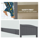 KINGSTON SLUMBER Single Bunk Bed Frame, Solid Pine 2-in-1 Modular Design Convert to 2 Single Beds, Grey-7
