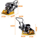 Baumr-AG 61kg 6.5HP Plate Compactor- BCX650-12