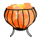 12W 12V Himalayan Pink Salt Lamp - Bud Iron Basket Rock Crystal Light Bulb On/Off Switch-1