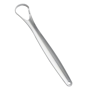 Orku Stainless Steel Tongue Scraper - Oral Hygiene Cleaner Silver