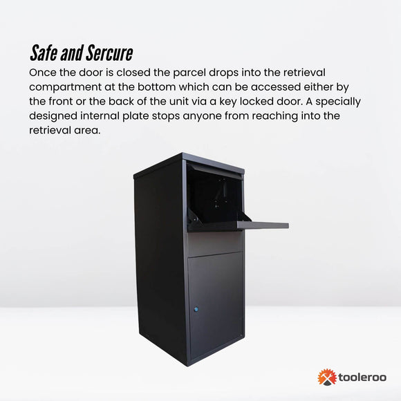 Parcel Delivery Drop Box Mailbox - Home Package Post Locker 41.5x38.5x102.5cm