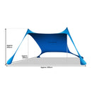 Wallaroo Beach Tent Canopy Sunshade 2m X 2m - Blue-3