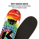 Kryptonics 31-inch Star Series Complete Skateboard Rainbow Dot-6