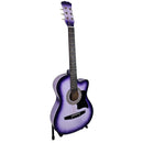 Karrera 38in Pro Cutaway Acoustic Guitar with guitar bag - Purple Burst-1