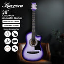 Karrera 38in Pro Cutaway Acoustic Guitar with guitar bag - Purple Burst-3
