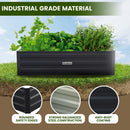 Wallaroo Garden Bed 210 x 90 x 30cm Galvanized Steel - Black-6