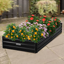 Wallaroo Garden Bed 210 x 90 x 30cm Galvanized Steel - Black-8