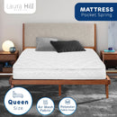 Laura Hill Mattress Queen Size Pillow Top Pocket Spring High Density Foam 22cm-1