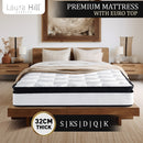 Laura Hill King Single Mattress Bed Size Euro Top 5 Zone Spring Foam 32cm-10