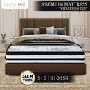 Laura Hill King Single Mattress Bed Size Euro Top 5 Zone Spring Foam 34cm-3