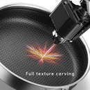 Stainless Steel Frying Pan Non-Stick Cooking Frypan Cookware 32cm Honeycomb Double Sided-2