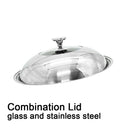 304 Stainless Steel 32cm Non-Stick Stir Fry Cooking Kitchen Wok Pan with Lid Honeycomb Double Sided-2