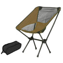 Ultralight Aluminum Alloy Folding Camping Camp Chair Outdoor Hiking Patio Backpacking Brown-1