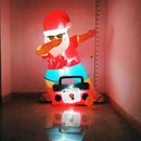 Radiant Christmas Lights Radio Xmas Inflatable Santa Beach Post 1.8m Height with Music-2