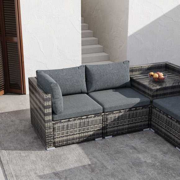 6PCS Outdoor Modular Lounge Sofa Coogee-Grey