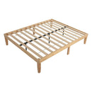 Warm Wooden Natural Bed Base Frame – Double-1