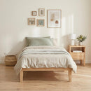 Single Size Warm Wooden Natural Bed Base Frame – Single-2