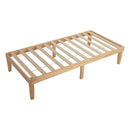 Single Size Warm Wooden Natural Bed Base Frame – Single-8