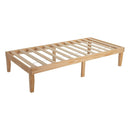 Single Size Warm Wooden Natural Bed Base Frame – Single-9