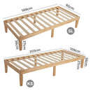 Single Size Warm Wooden Natural Bed Base Frame – Single-10