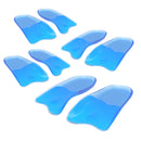 4X Pair Half Insoles Shoe Inserts L Size Gel Arch Support Foot Pad-1