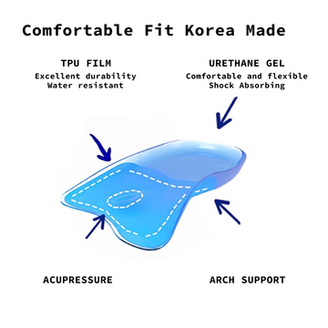4X Pair Half Insoles Shoe Inserts L Size Gel Arch Support Foot Pad - 0