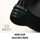5X Rexy Daily No Show Ankle Socks Large Non-Slip Breathable MULTI COLOUR-6