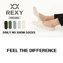 5X Rexy Daily No Show Ankle Socks Medium Non-Slip Breathable MULTI COLOUR-9