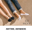5X Rexy Daily No Show Ankle Socks Medium Non-Slip Breathable MULTI COLOUR-10