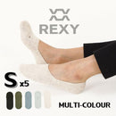 5X Small Daily No Show Socks - MULTI COLOUR	5X Rexy Daily No Show Ankle Socks Small Non-Slip Breath-3