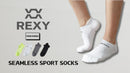 4X Rexy Seamless Sport Sneakers Socks Medium Non-Slip Heel Tab MULTI COLOUR-2