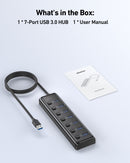 BENFEI 000425BK USB3.0 to 7 Port USB3.0 HUB (Black)-8