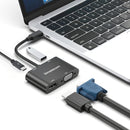 Simplecom DA440 4-in-1 USB-C Multiport Adapter with Power Delivery USB 3.0 VGA HDMI-4