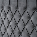 Paris Tall Tufted Velvet Dark Grey Bed with Storage Drawer - King-3