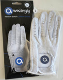 Awezingly Premium Quality Cabretta Leather Golf Glove for Men - White (M/L)-1