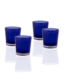 10 Pack Blue Frosted Glass Votive Tealight Candle Holders House Party Centerpiece Xmas Wedding Decor Glass Candlestick Party Decorations Bridal Baby Shower Event-4