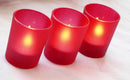 10 Pack Red Frosted Glass Votive Tealight Candle Holders Valentines Day Xmas Wedding Decor Glass Candlestick Party Decorations Bridal Baby Shower Event-5