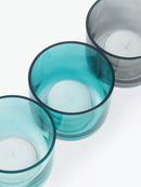 10 Pack Turquoise Glass Votive Tealight Candle Holders House Party Centerpiece Xmas Wedding Decor Glass Candlestick Party Decorations Bridal Baby Shower Event-3