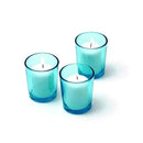 10 Pack Turquoise Glass Votive Tealight Candle Holders House Party Centerpiece Xmas Wedding Decor Glass Candlestick Party Decorations Bridal Baby Shower Event-4