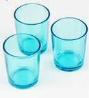 10 Pack Turquoise Glass Votive Tealight Candle Holders House Party Centerpiece Xmas Wedding Decor Glass Candlestick Party Decorations Bridal Baby Shower Event-5