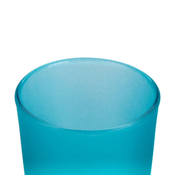 10 Pack Turquoise Frosted Glass Votive Tealight Candle Holders House Party Centerpiece Xmas Wedding Decor Glass Candlestick Party Decorations Bridal Baby Shower Event