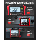 KAIWEETS Megohmmeter, Insulation Resistance Tester, Up to 100GΩ, 50V/100V/250V/500V/1000V, One-Touch DAR/PI, with AC/DC Voltage Testing for Motors, Solar, HVAC-4