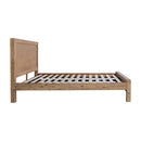 Bed Frame Double Size in Solid Wood Veneered Acacia Bedroom Timber Slat in Oak-4